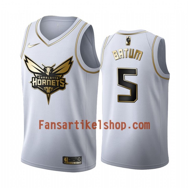 NBA Charlotte Hornets Trikot Nicolas Batum 5 Nike 2019-2020 Weiß Golden Edition Swingman - Herren NBA Charlotte Hornets Trikot Nicolas Batum 5 Nike 2019-2020 Weiß Golden Edition Swingman - Herren